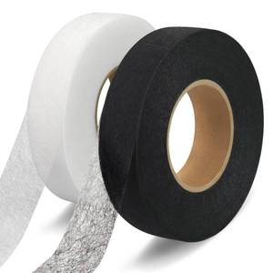 lot 1524 image: Catephe 140 Yards Stitch Witchery Hemming Tape, 1 inch Iron Hemming Tape, 2 Rolls Iron on Tape for Hemming,Hem Tape No Sewing, Fusible Tape Adhesive Wonder Web for Curtain, Pants, Clothes - Retail $10