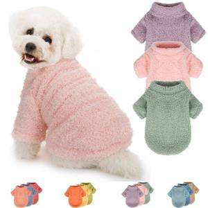 lot 1556 image: Dog Sweater, 3 Pack Sweaters for Small Dogs Girl, Dog Clothes for Medium Dogs Male or Boy, Ultra Soft and Warm Puppy Coat for Winter Christmas (Medium, Light PinkLake GreenLight Purple) - Retail $13
