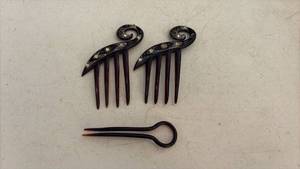 lot 168 image: Celluloid hair combs