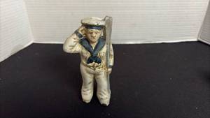 lot 200 image: Vintage cast-iron, saluting sailor bank