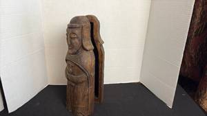 lot 243 image: Wooden bottle holder, 15 inches