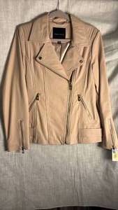 lot 350 image: Ivanka Trump, leather jacket, size medium new with tags still on