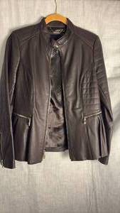 lot 353 image: Ivanka Trump, leather coat size medium
