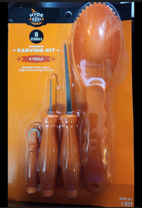 lot 41588 image: Hyde & EEK Halloween Pumpkin Carving Kit with 8 Stencils