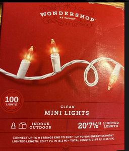 lot 41599 image: Wondershop Clear Mini String Lights 100 Count