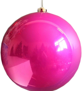 lot 41606 image: Nine Pink Shatterproof Christmas Balls Ornament