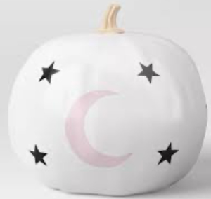 lot 41610 image: Moon and Stars Decorative Pumpkin