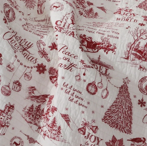 lot 41612 image: Levtex Yuletide Christmas Quilted Blanket-Queen