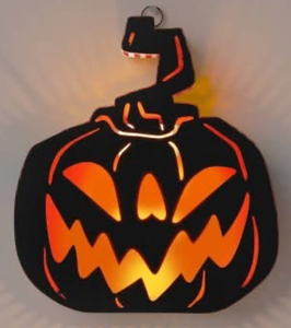 lot 41616 image: LED Halloween Pumpkin Wall Sign