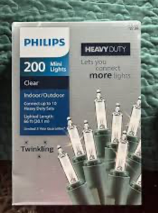 lot 41618 image: Philips Heavy Duty 200 Clear Mini Lights