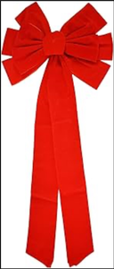 lot 41651 image: Red Velvet Holiday Bow - 6 ft 8 inches