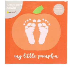 lot 41668 image: Pearhead Baby Footprint Pumpkin Canvas Kit