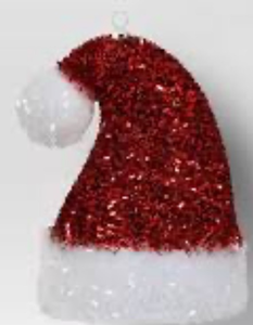 lot 41680 image: Glitter Santa Hat Christmas Decoration