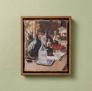 lot 41892 image: 6.5x5.5 Still Life Oil Painting with Bottles