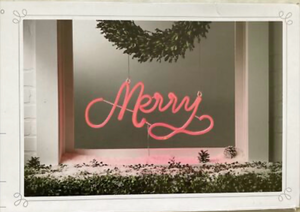 lot 41909 image: Red LED Merry Christmas Sign