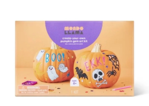lot 41943 image: Halloween Craft Gem Art Pumpkin Decorating Kit - Mondo Llama