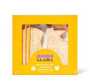 lot 41948 image: Mondo Llama Paint-Your-Own Wood Pet Characters Kit