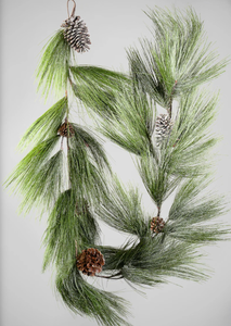 lot 41959 image: Pine and Pinecone Garland  6-Foot Faux