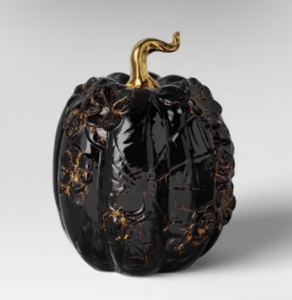 lot 41980 image: Halloween Ceramic floral Pumpkin from Threshold