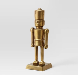 lot 41993 image: Small Gold Metal Nutcracker Christmas - Threshold