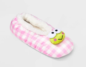 lot 42003 image: Sanrio Keroppi Gingham Slipper