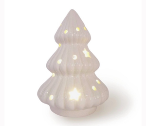 lot 42007 image: Target Bullseye Playground Off-White Ceramic LED Tree with Star cutouts