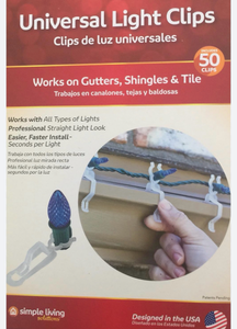 lot 42008 image: Universal Light Clips - 50 Pack Holiday Light Holders