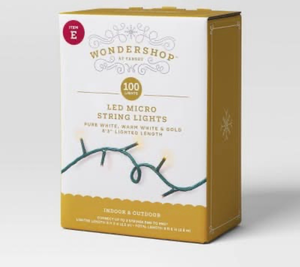 lot 42010 image: Wondershop 100 LED Micro String Lights