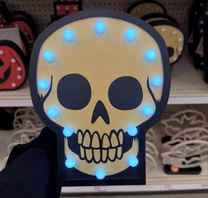 lot 42018 image: LED Skull Halloween Marquee Light