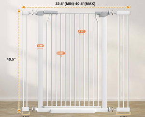lot 41662 image: White Auto-Close Safety Gate W385