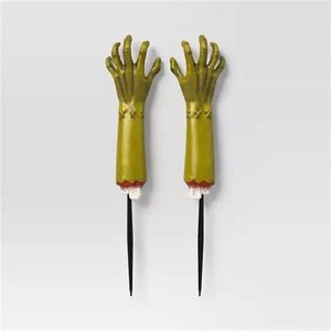 lot 41626 image: Hyde & EEK Zombie Hand Yard Stakes - 2 Piece Set