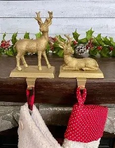 lot 41620 image: Wondershop 2-Pack Deer Stocking Holder Set