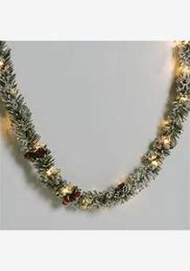 lot 41619 image: Wondershop LED Flocked Evergreen Dewdrop Lights