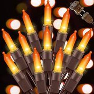 lot 41634 image: Home Accents Holiday 300 Orange LED String Lights