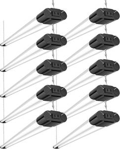 lot 524 image: $70 Bbounder 10-Pack Linkable LED Shop Light, 4 ft, 6500K, Black