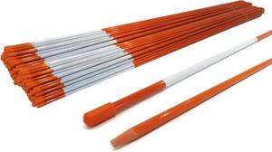 lot 530 image: The ROP Shop Pack of 20 14 Inch Orange 48 Inch Driveway Markers