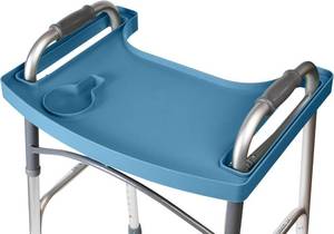 lot 542 image: Sigo Blue Walker Tray for Rolling Folding Walker w Cup Holder