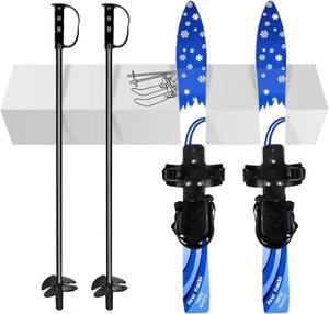 lot 549 image: $56 Odoland Kids Beginner Snow Skis & Poles with Bindings, (Different Patt