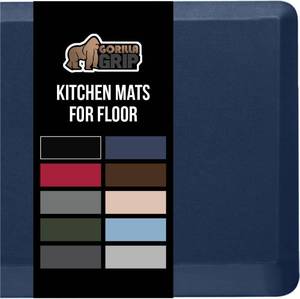 lot 568 image: $81 GORILLA GRIP Cushioned Kitchen Mats 58x20 Waterproof Anti-Fatigue