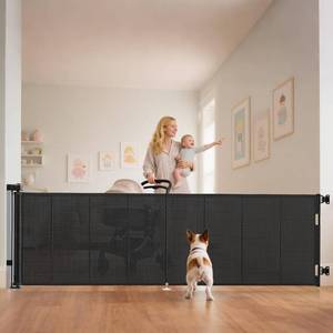 lot 572 image: $63 100-Inch Retractable Baby Gate, 34 Tall, Reinforced Strip