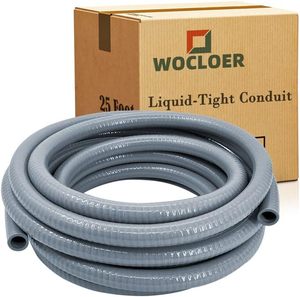 lot 577 image: $80 PVC Liquid-Tight Conduit 2 in Dia, 25 ft Flexible PVC NM