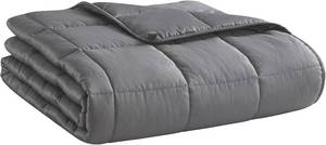 lot 621 image: $93 Weighted Blanket Queen 60 80 (25 lb) Dark Grey