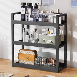 lot 635 image: 3-Tier Bathroom Counter Organizer   for Cosmetics Perfumes (Black)