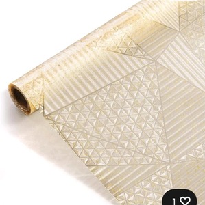 lot 637 image: ALIUNI Window Privacy Film - Frosted, Non-Adhesive, Gold, 35.4x157.4in
