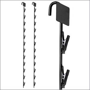 lot 674 image: 3 Pack Clip Strip Black, 31 Long, 12 Hook Stations