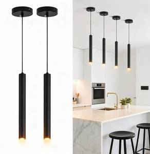 lot 679 image: 2-Pack Pendant Lights, 3W LED for Island (11.8in, 3000K)