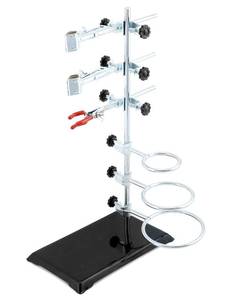 lot 681 image: QWORK Laboratory-Grade Metalware Set with Lab Stand and Clamps