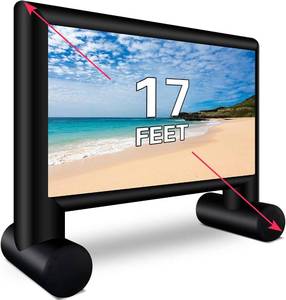 lot 685 image: $99 7ft wide Inflatable Movie Screen, Outdoor Blow-Up Screen, FrontRear