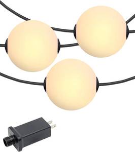 lot 688 image: $75 Brightech Orb String Lights - 10 Globe LED - 30 ft Black