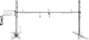 lot 708 image: $250 Rotisserie Grill Kit Stainless Tripod Stand, 52 Roaster, 30W